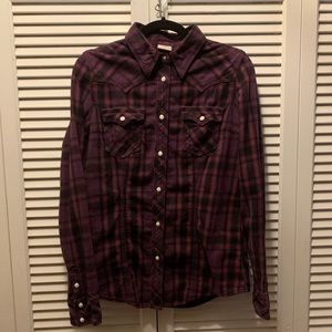 True Religion Western influenced flannel
